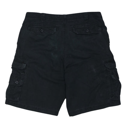 Lee Mens Black Cargo Shorts Size 34 Regular Fit Cotton Casual