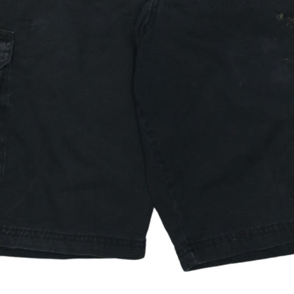 Lee Mens Black Cargo Shorts Size 34 Regular Fit Cotton Casual