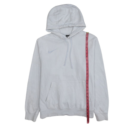 Nike Men's White Pullover Hoodie L Fleece Regular Fit Sportswear