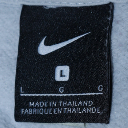Nike Men's White Pullover Hoodie L Fleece Regular Fit Sportswear