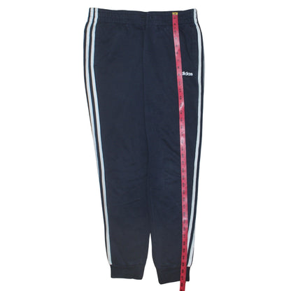 Adidas Womens Blue Track Pants Size 12-14 Elastic Waist Side Stripe