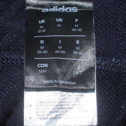 Adidas Womens Blue Track Pants Size 12-14 Elastic Waist Side Stripe