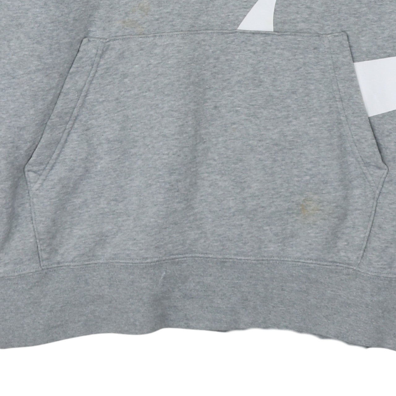 Nike Women Grey Pullover Hoodie Large Cotton Blend Logo Design
