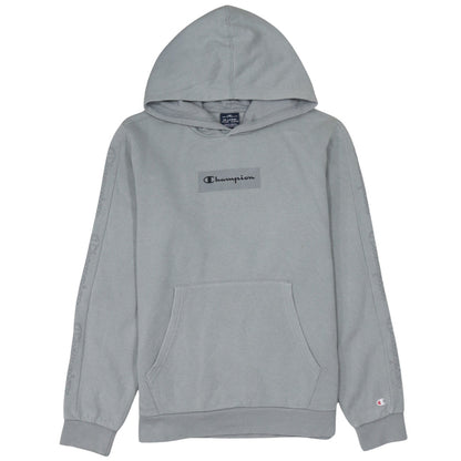 Champion Boys Grey 2XL Hoodie Pullover Cotton Blend Logo Sweatshirt