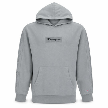 Champion Boys Grey 2XL Hoodie Pullover Cotton Blend Logo Sweatshirt