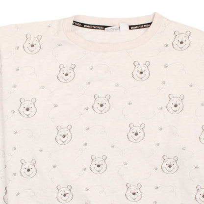 Disney Women Beige Winnie the Pooh Pullover Sweatshirt Size L
