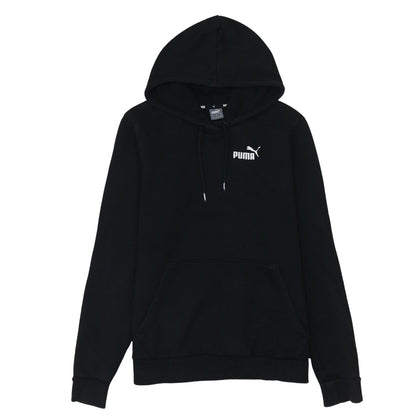 Puma Men's Black Pullover Hoodie L Logo Fleece Sweatshirt