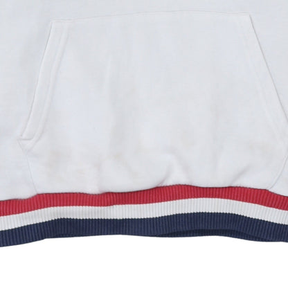 Fila Men's White Pullover Hoodie S Logo Graphic Cotton Blend