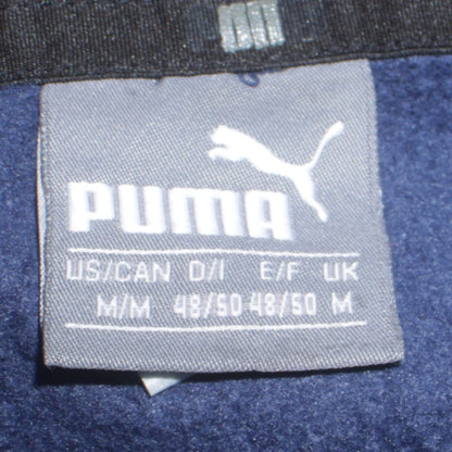 Puma Men's Blue Pullover Hoodie M Logo Sportswear Fleece