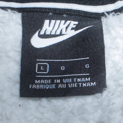 Nike Women Black White Full Zip Fleece Sweatshirt L