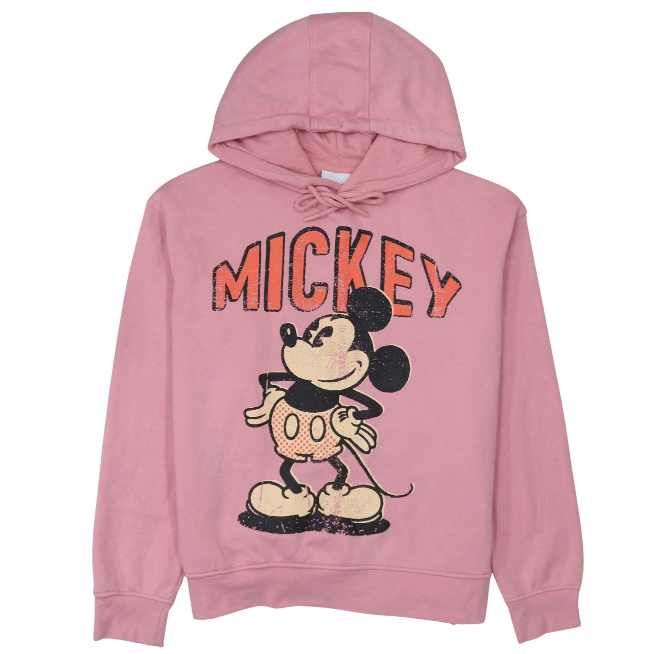 Disney Primark Women Pink Mickey Hoodie Size S UK 10/12 Cotton Blend