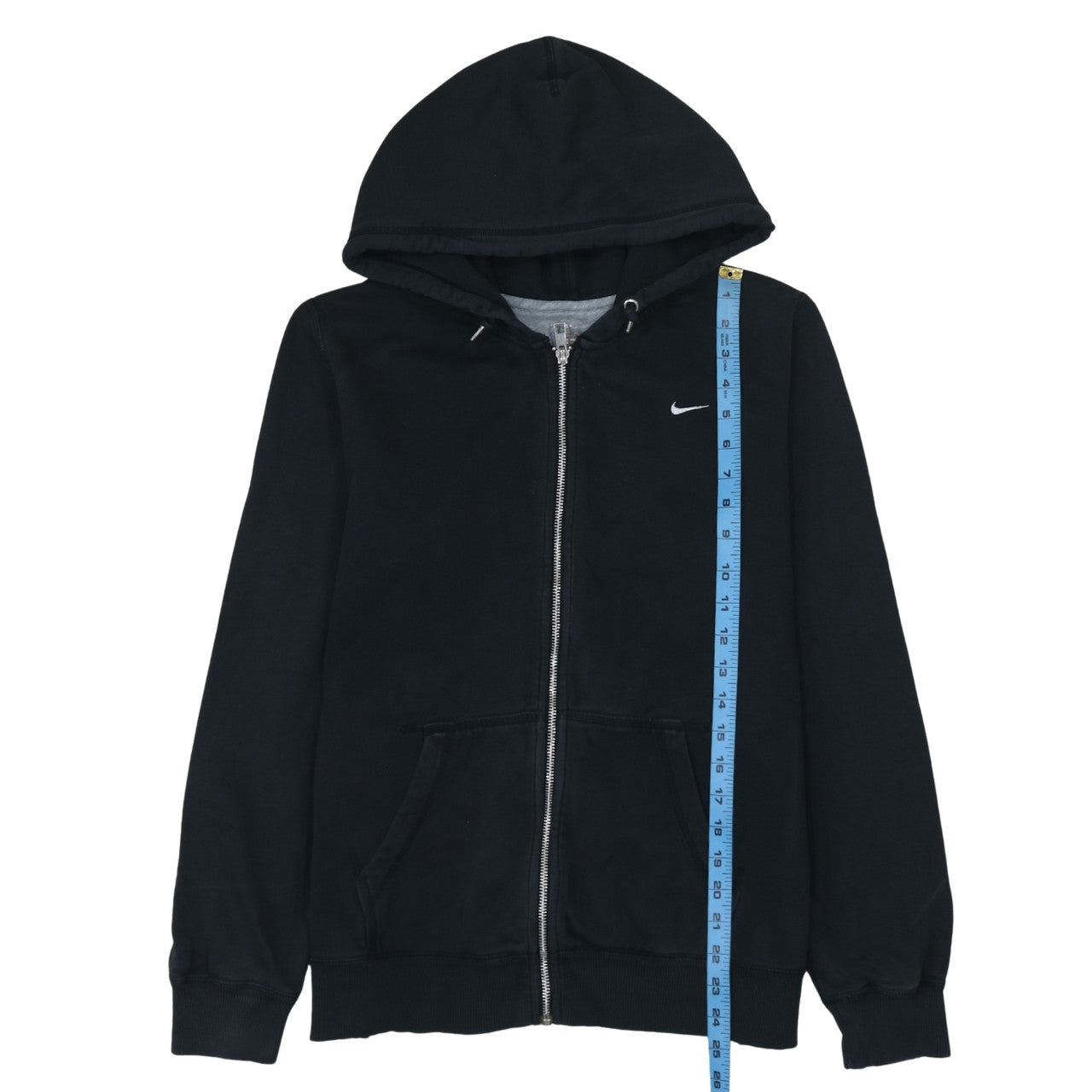 Nike Womens Black Full Zip Hoodie XL Cotton Blend Casual