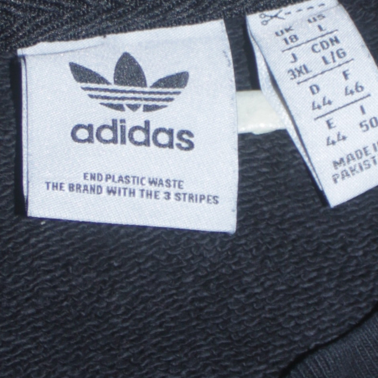 Adidas Women Black Crew Neck Pullover Sweatshirt Size 18 L Logo