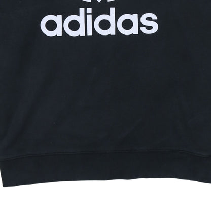 Adidas Women Black Crew Neck Pullover Sweatshirt Size 18 L Logo