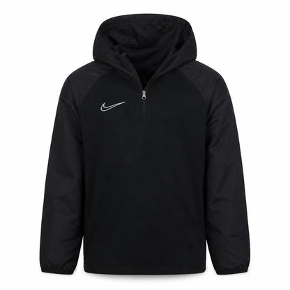 Nike Boys Black Dri-FIT 1/4 Zip Hooded Sweatshirt Size L 147–158cm