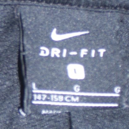 Nike Boys Black Dri-FIT 1/4 Zip Hooded Sweatshirt Size L 147–158cm