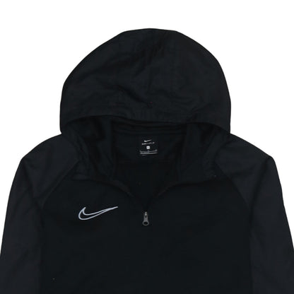 Nike Boys Black Dri-FIT 1/4 Zip Hooded Sweatshirt Size L 147–158cm
