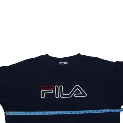 Fila Womens Navy Blue XL Crew Neck Pullover Sweatshirt