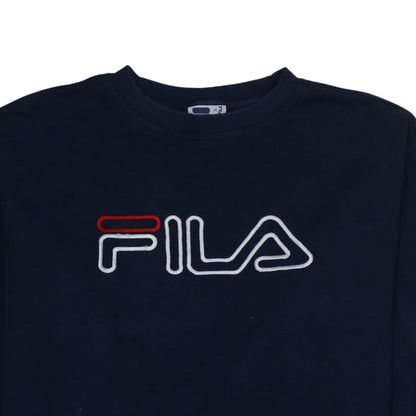 Fila Womens Navy Blue XL Crew Neck Pullover Sweatshirt