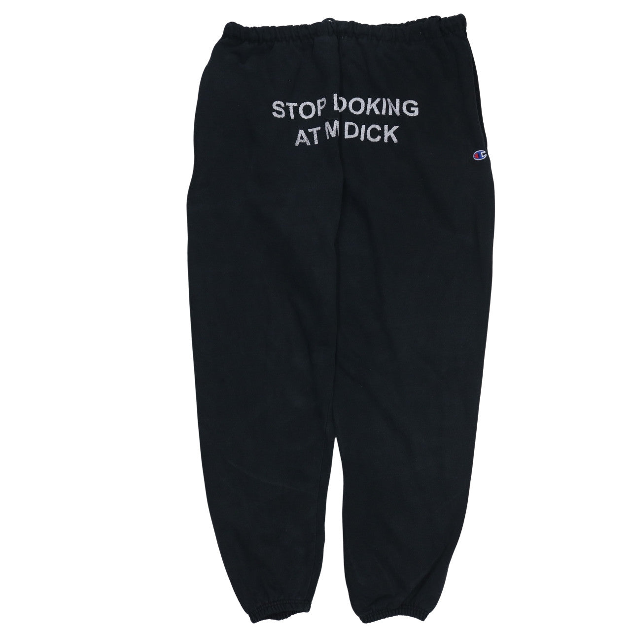 Champion Reverse Weave Black XL Men's Sweatpants Funny Print