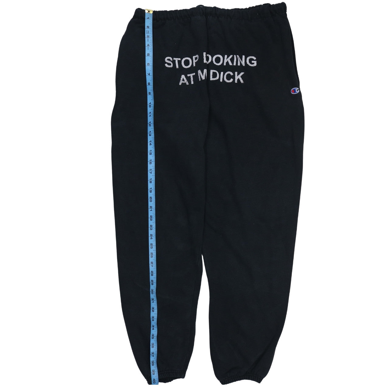 Champion Reverse Weave Black XL Men's Sweatpants Funny Print