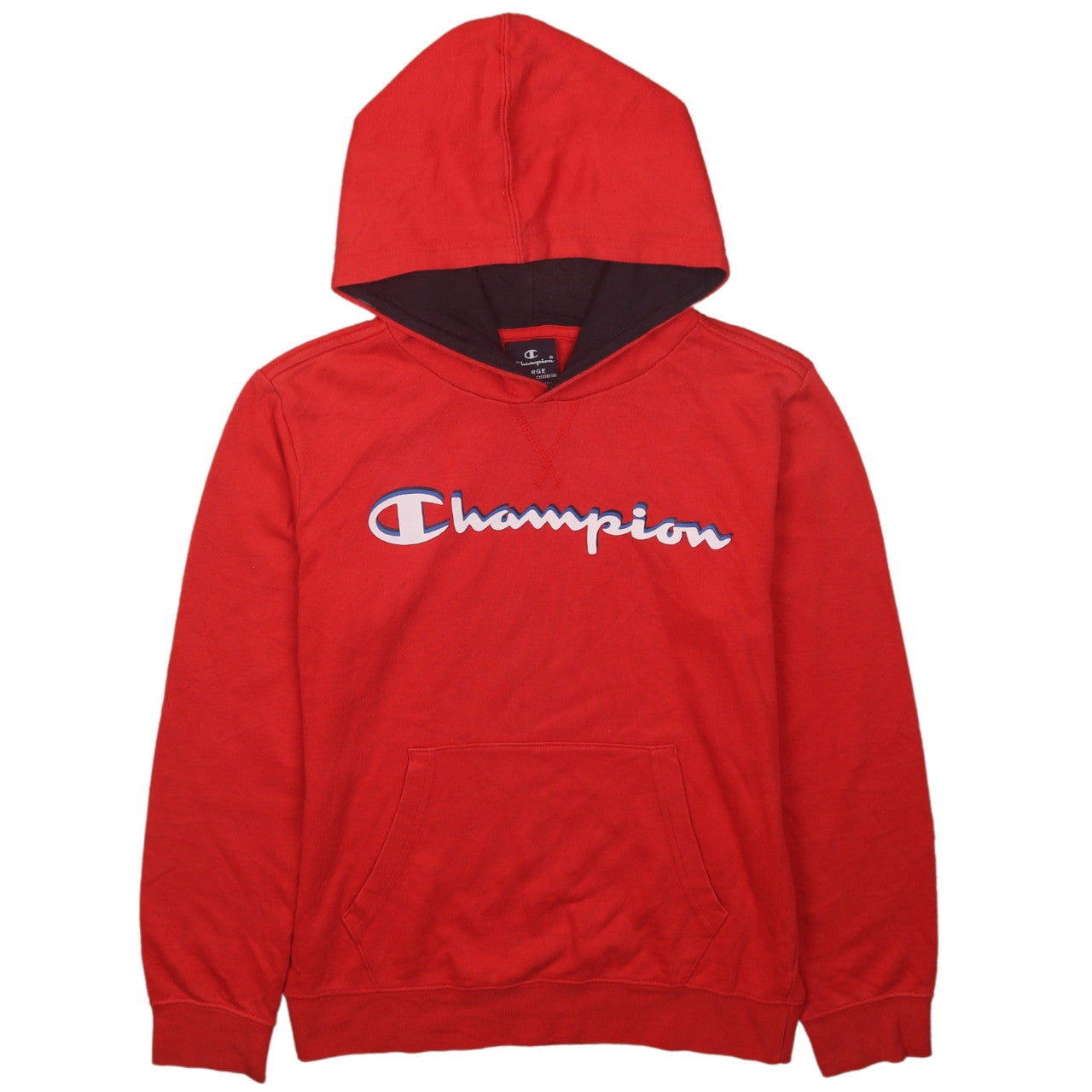Champion Boys Red Pullover Hoodie 11-12 Years Graphic Logo Sweatshirt