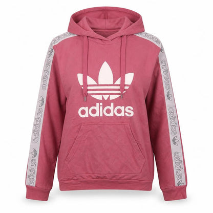 Adidas Women Pink Pullover Hoodie Sweatshirt Size 10 Logo Print