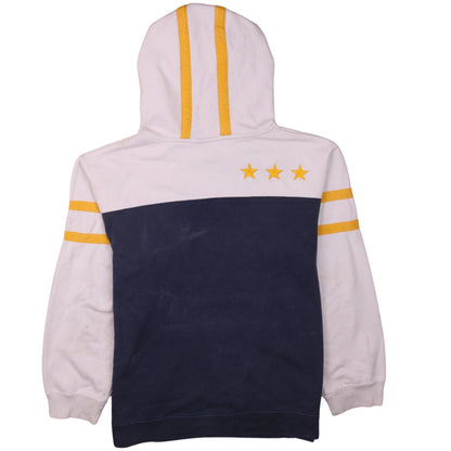 Nike Boys White and Navy C72 Pullover Hoodie Age 12/13 L Cotton Blend