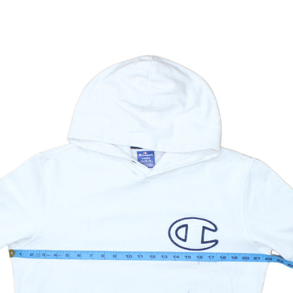 Champion Men's White Embroidered Pullover Hoodie Size L