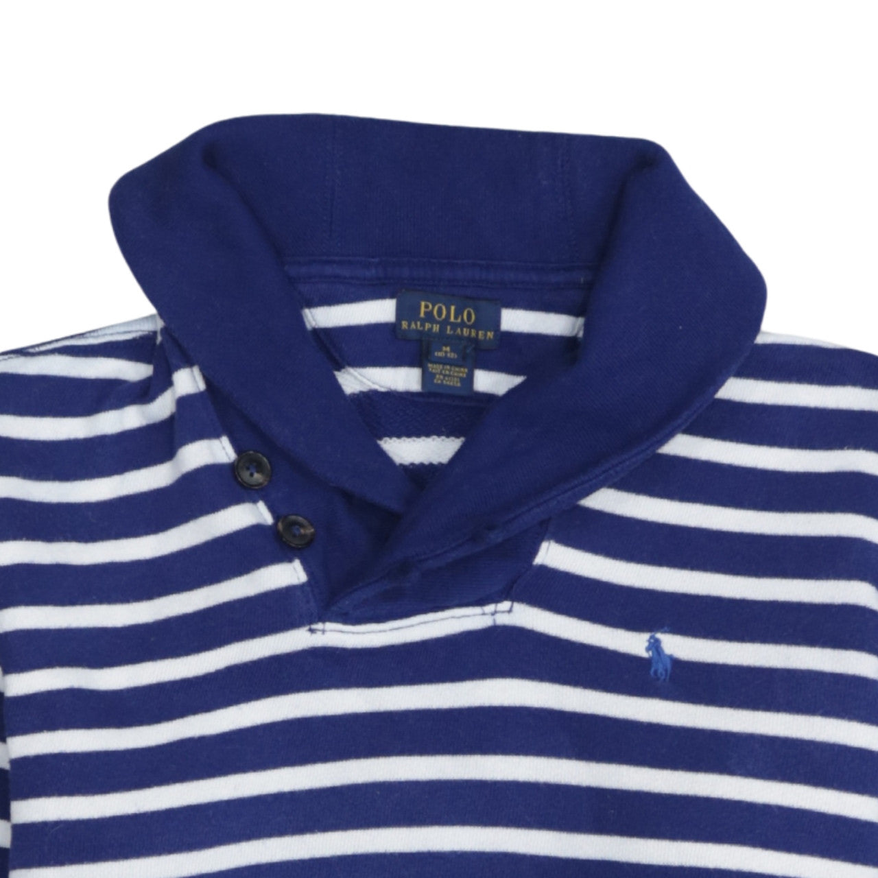 Polo Ralph Lauren Teens Blue Striped Cotton Pullover Jumper Size 10