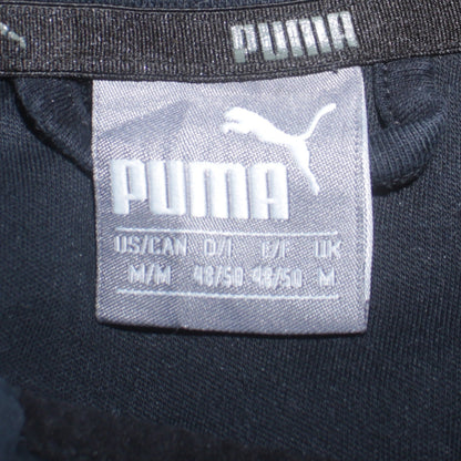 Puma Men's Black Medium Full Zip Hooded Sweatshirt with Logo