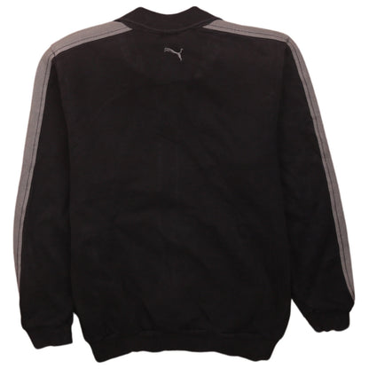 Puma Boys Black Track Jacket Size 12 Years Full Zip Logo Sportswear