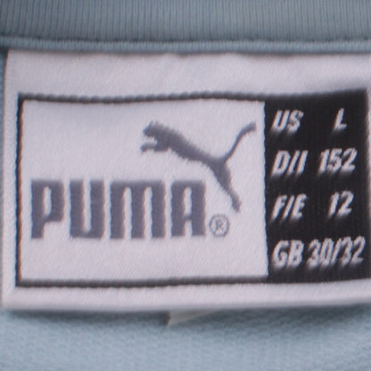 Puma Womens Blue Pullover Sweatshirt Size 12 Crew Neck Logo