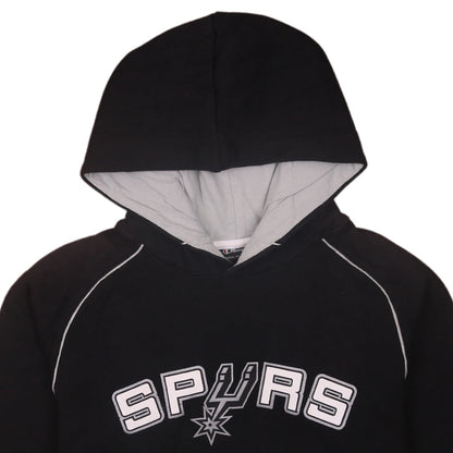 Champion Boys Black Spurs Pullover Hoodie 11-12 Years Fleece Lined