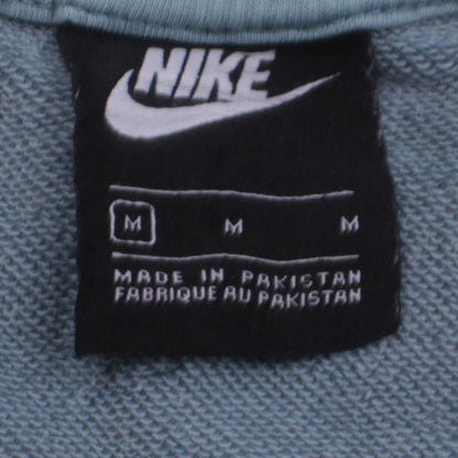 Nike Women's Blue Pullover Sweatshirt Medium Crew Neck Embroidered Logo