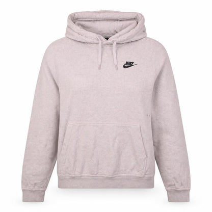 Nike Women Beige Pullover Hoodie Medium Cotton Blend Logo