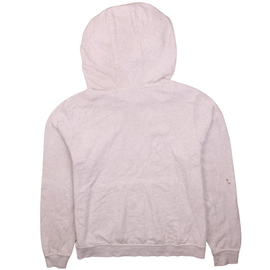 Nike Women Beige Pullover Hoodie Medium Cotton Blend Logo