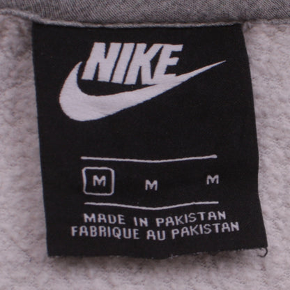Nike Women Beige Pullover Hoodie Medium Cotton Blend Logo