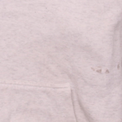 Nike Women Beige Pullover Hoodie Medium Cotton Blend Logo