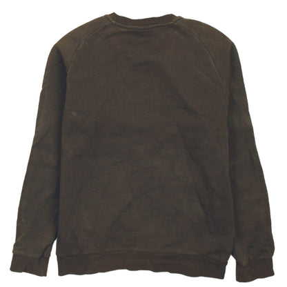 Adidas Boys Brown Pullover Fleece Sweatshirt M Regular Fit Long Sleeve
