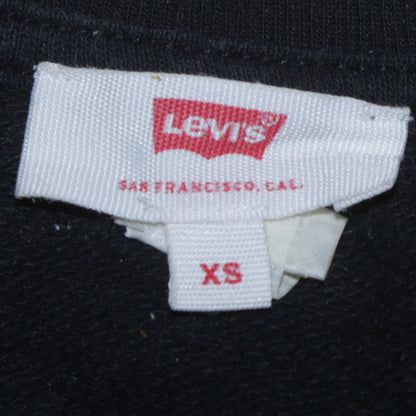 Levi's Men's Black XS Pullover Crew Neck Logo Sweatshirt
