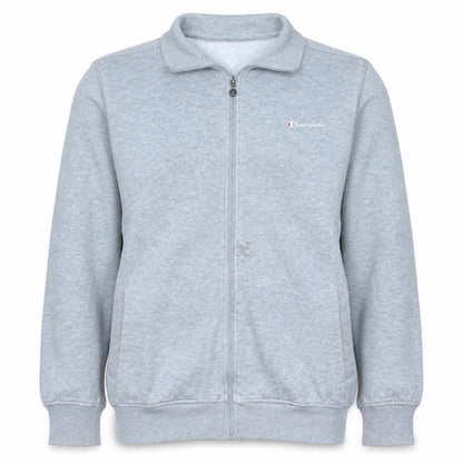 Front view of Champion Men's Grey XL Track Jacket Full Zip Fleece Activewear