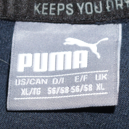 Puma Men's Blue XL Hooded Track Jacket with Reflective Logo