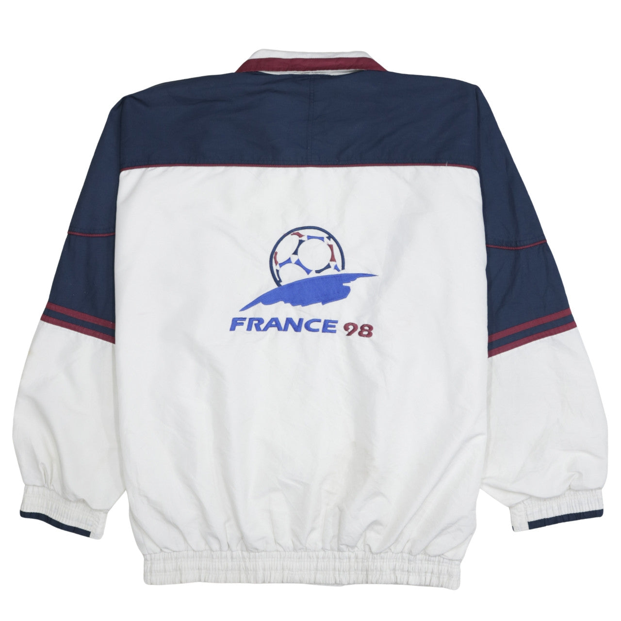 Adidas Mens White France 98 Windbreaker Jacket L Vintage 90s