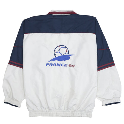 Adidas Mens White France 98 Windbreaker Jacket L Vintage 90s