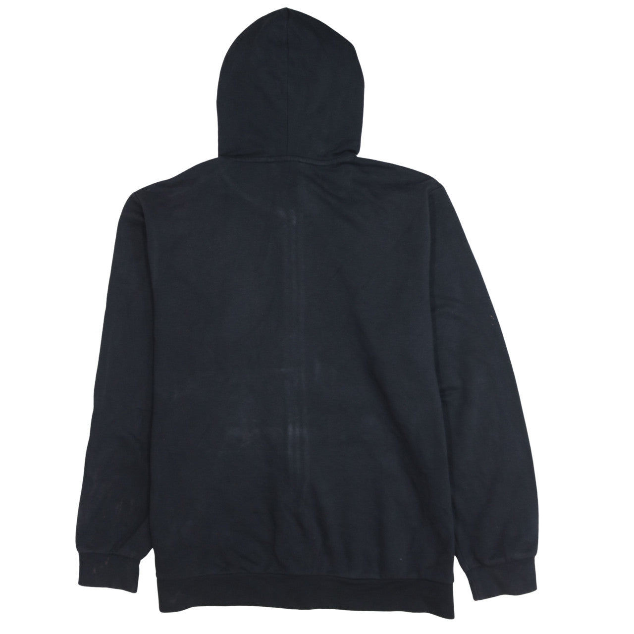 Adidas Men Black XL Full Zip Hoodie with Logo Stripe Detail