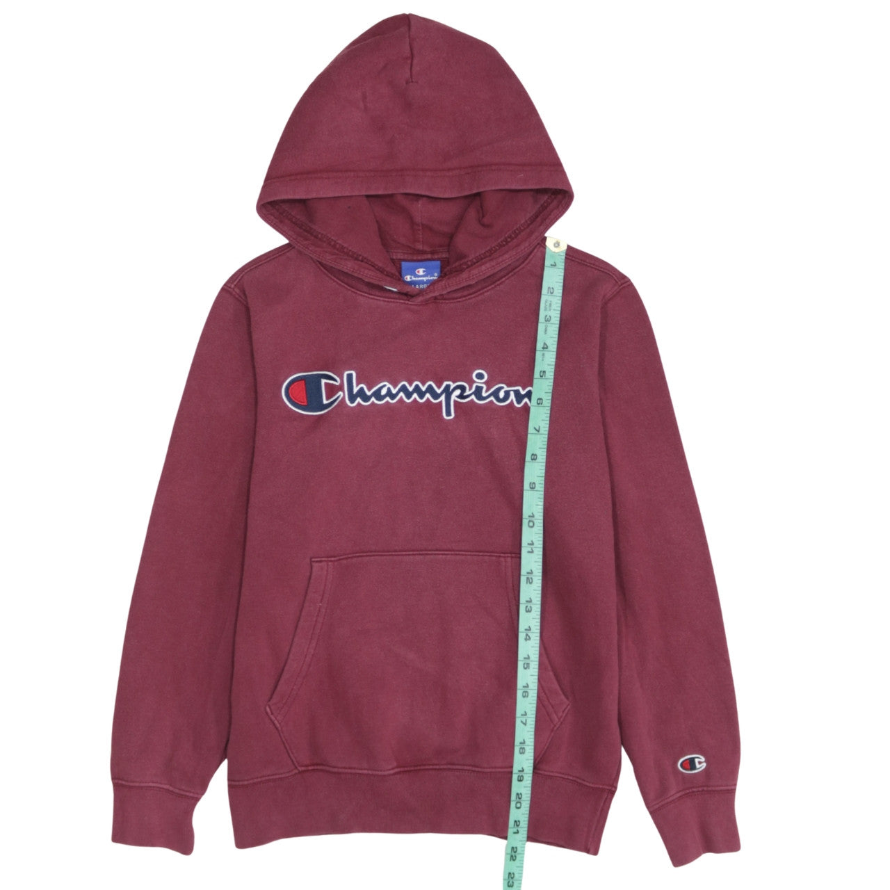 Champion Boys Burgundy Hoodie 11-12 Years Pullover Fleece Logo Casual
