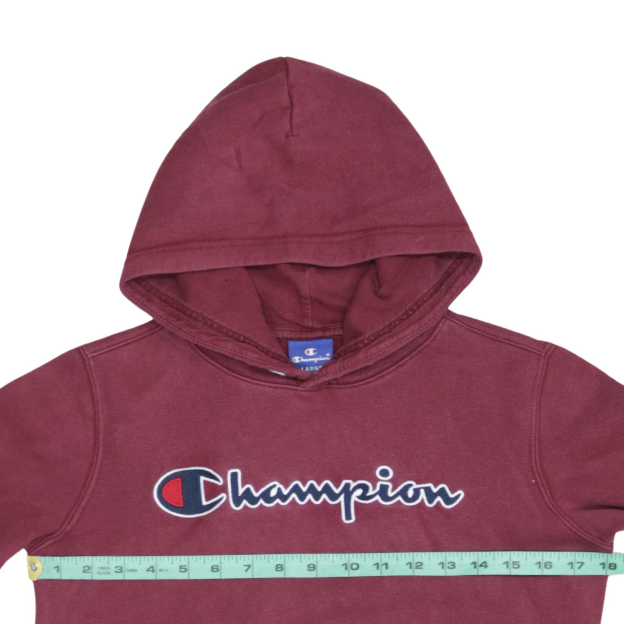 Champion Boys Burgundy Hoodie 11-12 Years Pullover Fleece Logo Casual