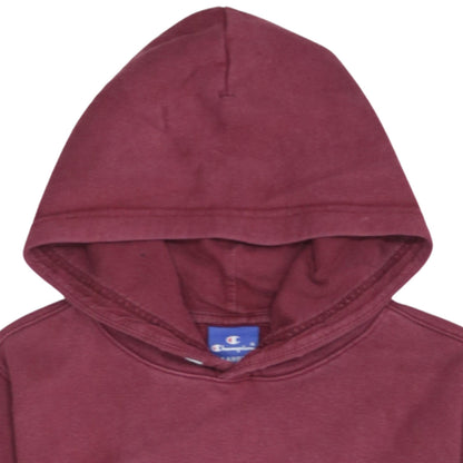 Champion Boys Burgundy Hoodie 11-12 Years Pullover Fleece Logo Casual