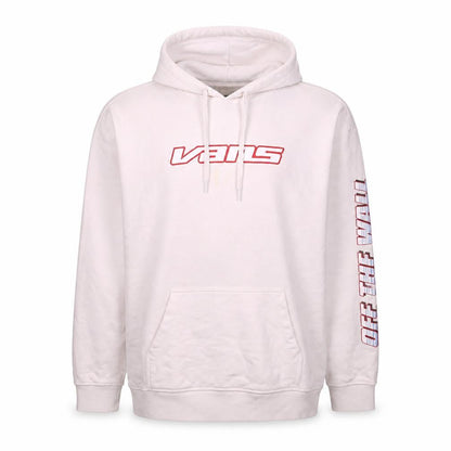 Vans Men’s White Pullover Hoodie Small Logo Graphic Fleece